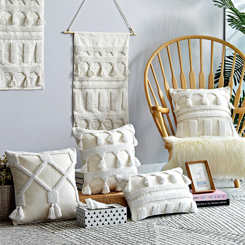 Simple Textured Decorative Cushion Cover