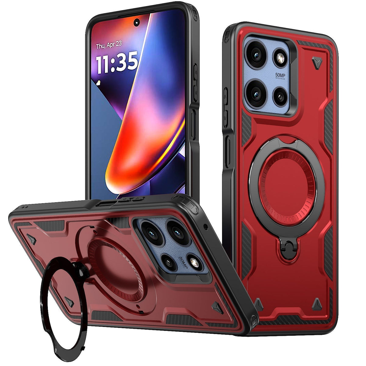 360¡ã Rotating Magnetic Versatile Stand Gray Compatible with Motorola Moto G Stylus 5G 2025 - Ultra-Slim & Reliable