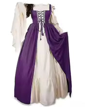Gothic Victorian Dress Medieval Halloween Costume for Women