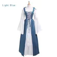 Gothic Victorian Dress Medieval Halloween Costume for Women