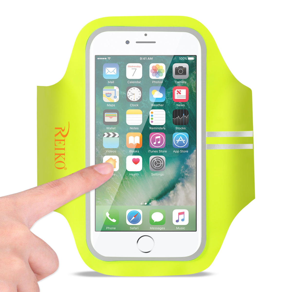 RUNNING SPORTS ARMBAND FOR 5.5 INCHES DEVICE IN GREEN (5.5x5.5 INCHES) SAB03-UNI55GR - Premium & Reliable