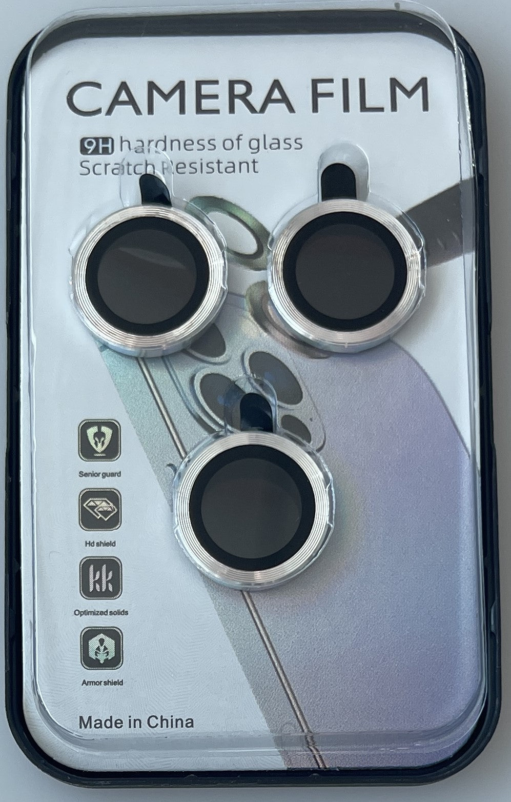 iPhone 16 Pro Compatible SCP25B-IPH16PRO-16PROMAXSL Camera Protector for iPhone 16 Pro/16 Pro Max in Silver - Ultra-Slim Protection by