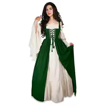Gothic Victorian Dress Medieval Halloween Costume for Women
