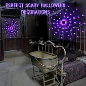 Halloween Spider Web LED Lights β Spooky Outdoor & Indoor Decoration