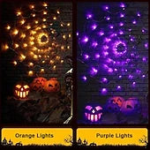 Halloween Spider Web LED Lights β Spooky Outdoor & Indoor Decoration
