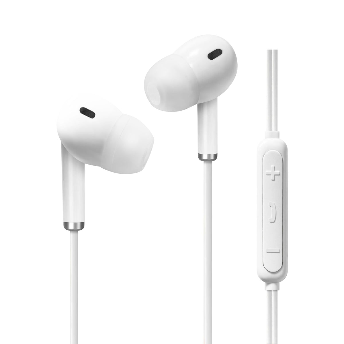 IN-EAR HEADPHONES WITH MIC FOR IOS IN WHITE - Ultra-Slim & Reliable
