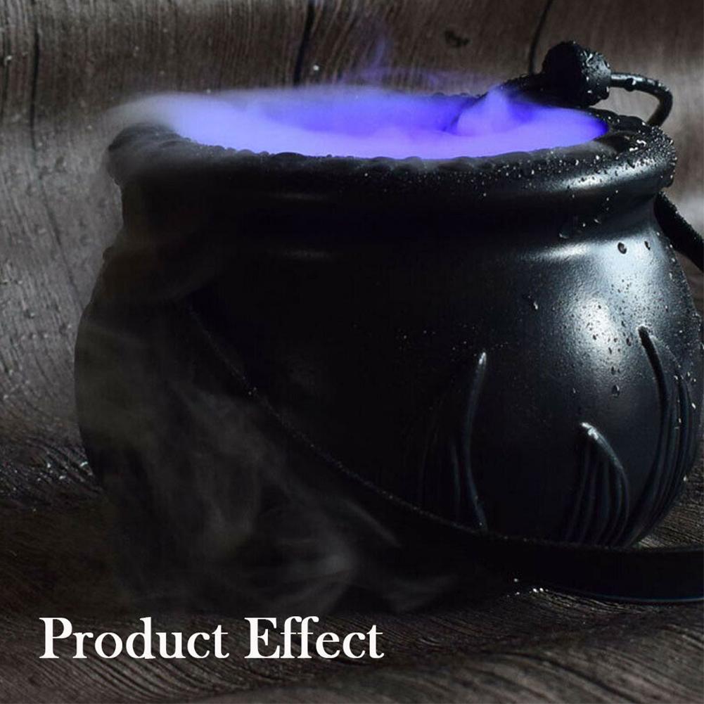 Halloween Witch Cauldron Smoke Machine | LED Color-Changing Humidifier Decor