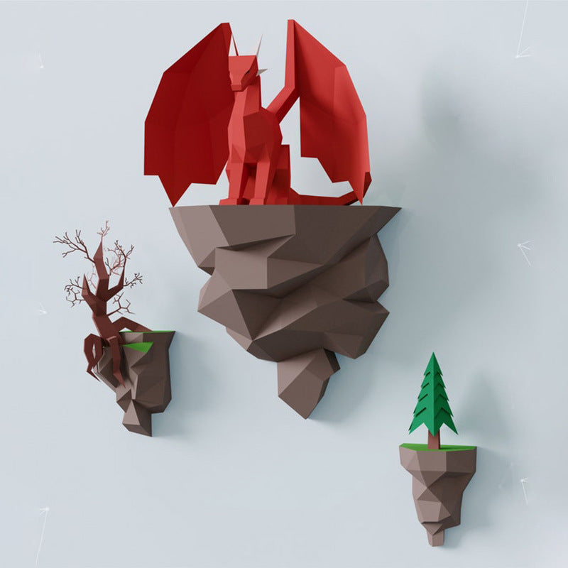 Unique Fantasy Dragon Paper Model Home Decoration