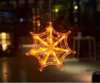 Halloween Window Hanging Lights | LED Spider, Pumpkin & Ghost Decorations