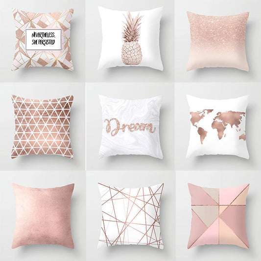 Soft Pink Decorative Cushion Cover