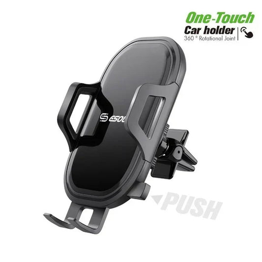 Universal Air Vent Car Mount Phone Holder only one touch to lock and release - Crystal Clear & Reliable