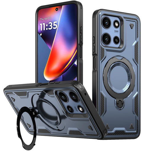 360¡ã Rotating Magnetic Versatile Stand Gray Compatible with Motorola Moto G POWER 5G 2025 (PC73-MOTGPOWER-5G(2025)NV) - Crystal Clear & Reliable