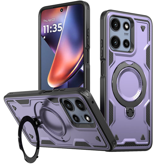 360¡ã Rotating Magnetic Versatile Stand Gray Compatible with Motorola Moto G POWER 5G 2025 (PC73-MOTGPOWER-5G(2025)PP) - Ultra-Slim & Reliable
