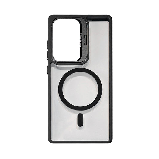 Magnetic Phone Case with Built-in Invisible Kickstand Compatible with Samsung Galaxy S25 ULTRA (PC70-SAMS25UBK)) - Shockproof & Reliable