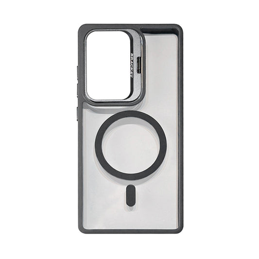 Magnetic Phone Case with Built-in Invisible Kickstand Compatible with Samsung Galaxy S25 ULTRA (PC70-SAMS25UGY) - Crystal Clear & Reliable