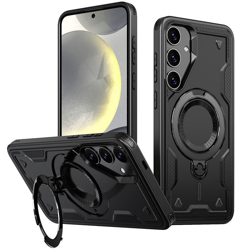 SAMSUNG S25 Compatible 360¡ã Rotating Magnetic Versatile Stand Black Compatible with SAMSUNG S25FE,PC73-SAMS25FEBK - Crystal Clear Protection by