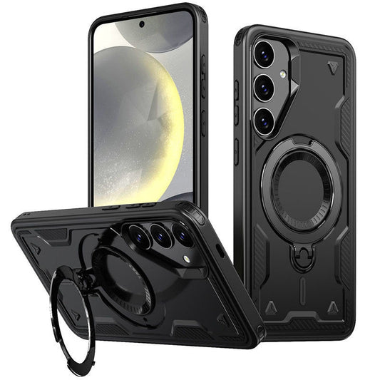 SAMSUNG S25 Compatible 360¡ã Rotating Magnetic Versatile Stand Black Compatible with SAMSUNG S25FE,PC73-SAMS25FEBK - Crystal Clear Protection by