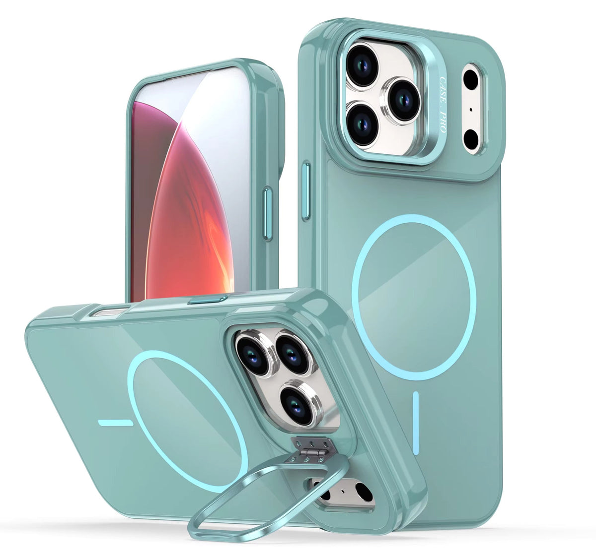 IPHONE 17 PRO Compatible Built-in Stash Stand, Shockproof, Sturdy, Compatible with MagSafe Protection Stylish Cover, Compatible with IPHONE 17 PRO MAX, PC76-IPH17MAXNV - Durable Protection by