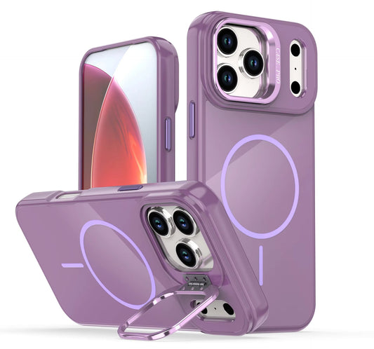 IPHONE 17 PRO Compatible Built-in Stash Stand, Shockproof, Sturdy, Compatible with MagSafe Protection Stylish Cover, Compatible with IPHONE 17 PRO MAX, PC76-IPH17MAXPP - Crystal Clear Protection by