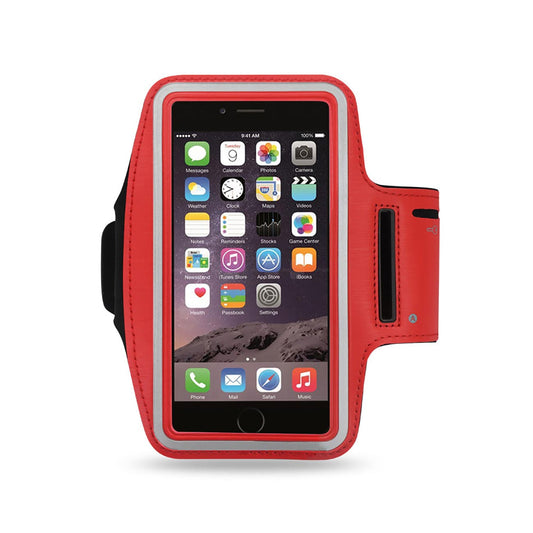 RUNNING ARMBAND WITH TOUCH SCREEN CASE 6X3X0.75 INCHES IN RED SAB01-UNI55RD - Durable & Reliable