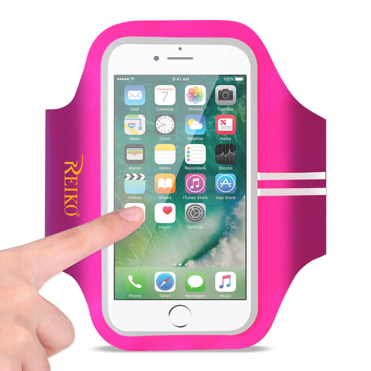 RUNNING SPORTS ARMBAND FOR 5 INCHES DEVICE IN PINK (5x5 INCHES) SAB03-UNI50PK - Durable & Reliable