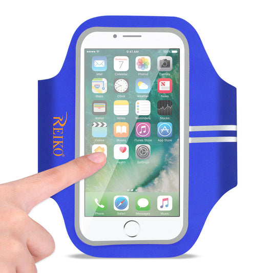 RUNNING SPORTS ARMBAND FOR 5.5 INCHES DEVICE IN BLUE (5.5x5.5 INCHES) SAB03-UNI55BL - Heavy Duty & Reliable