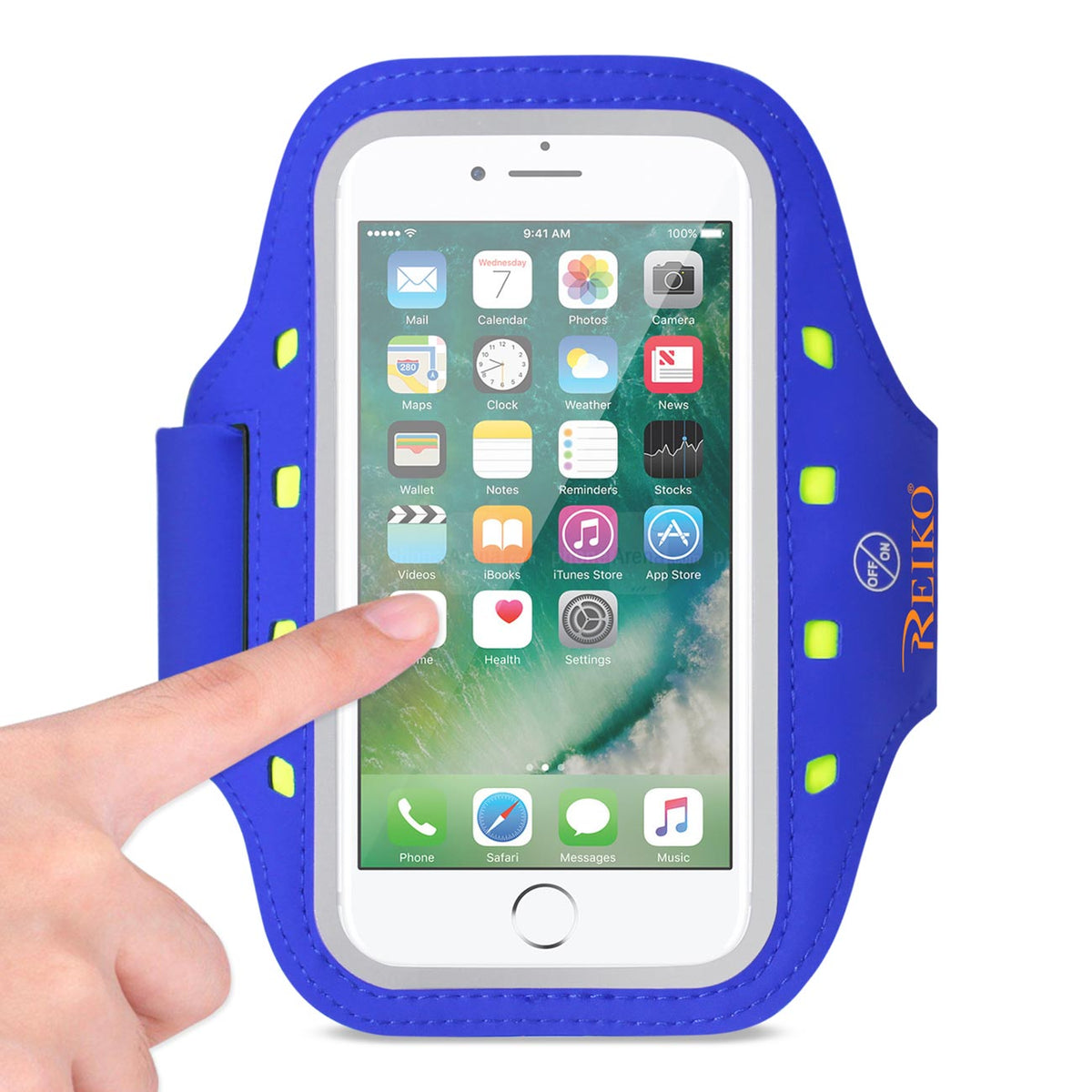 RUNNING SPORTS ARMBAND FOR 5.5 INCHES DEVICE WITH LED IN BLUE (5.5x5.5 INCHES)SAB05-UNI55BL - Premium & Reliable