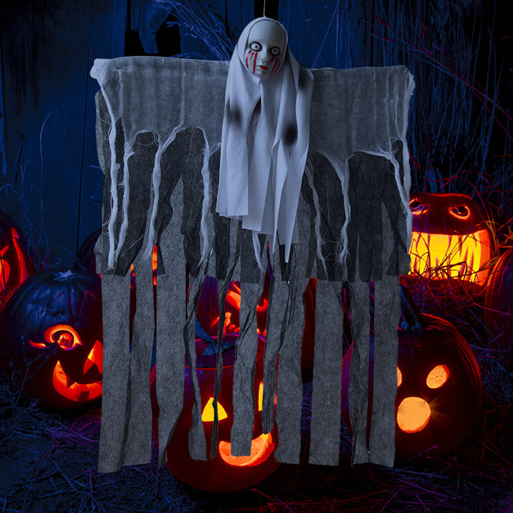 Halloween Skull Ghost Decoration | Haunted House Horror Hanging Prop