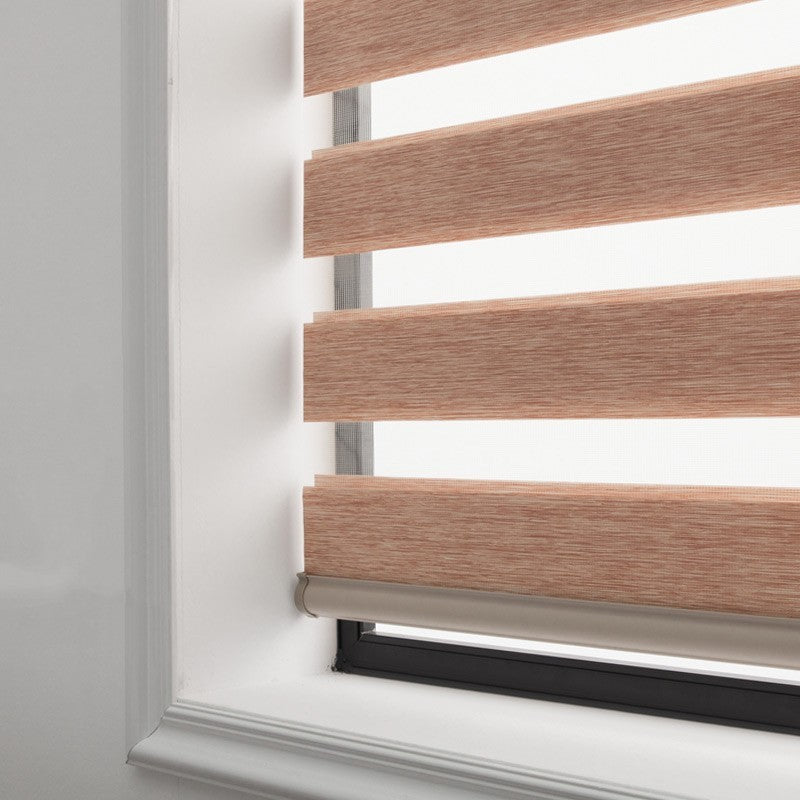 Modern Dual-Layer Gauze & Fabric Roller Curtain