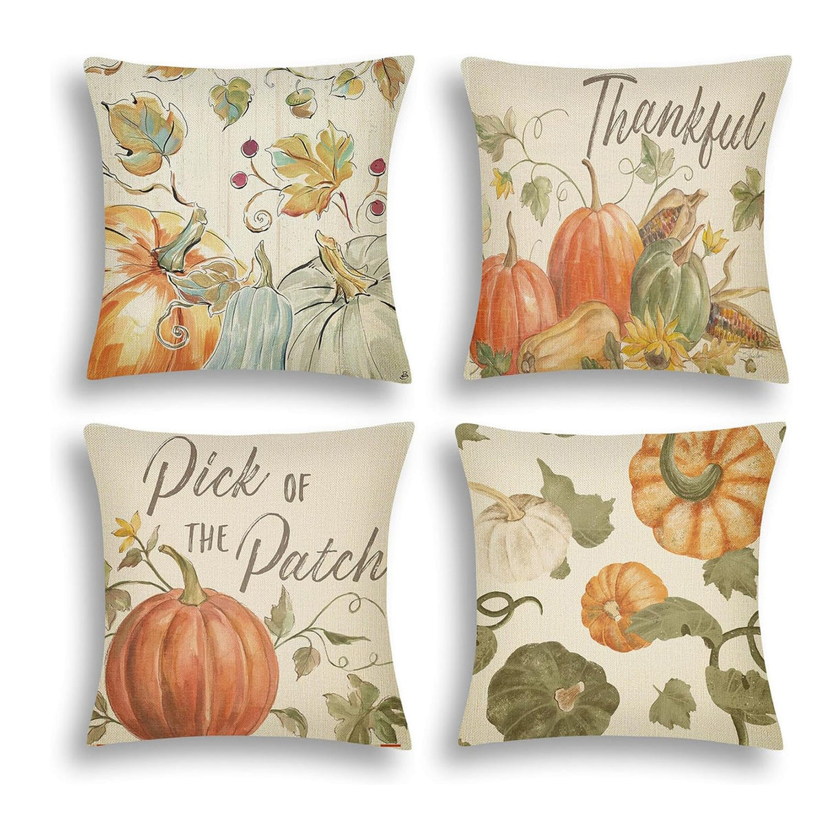4PCS Thanksgiving Pillow Covers | Festive Holiday Cushion Set