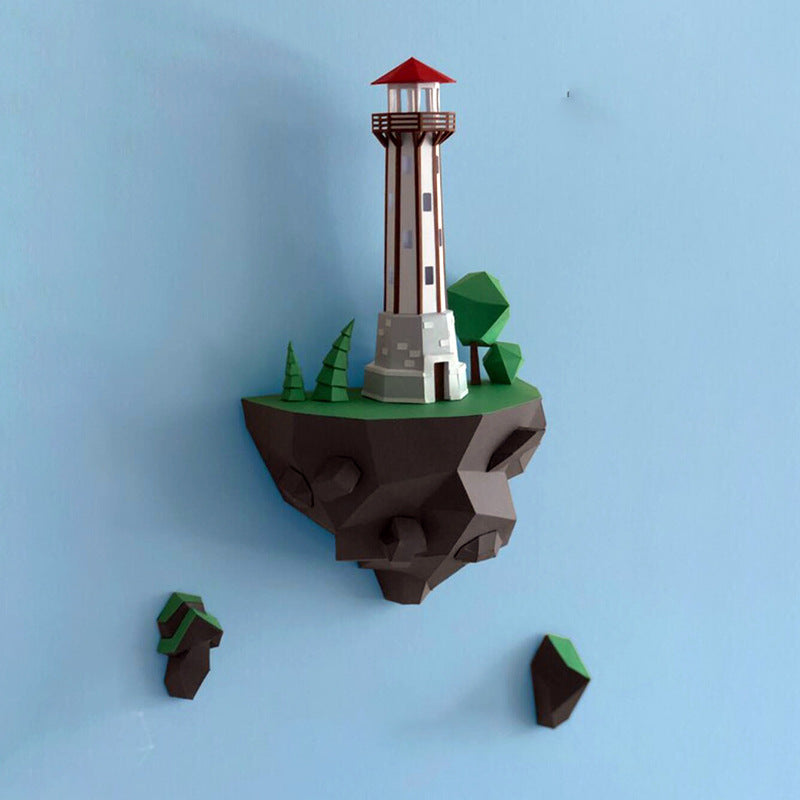 Large 3D Lighthouse Sculpture Model for Home Wall